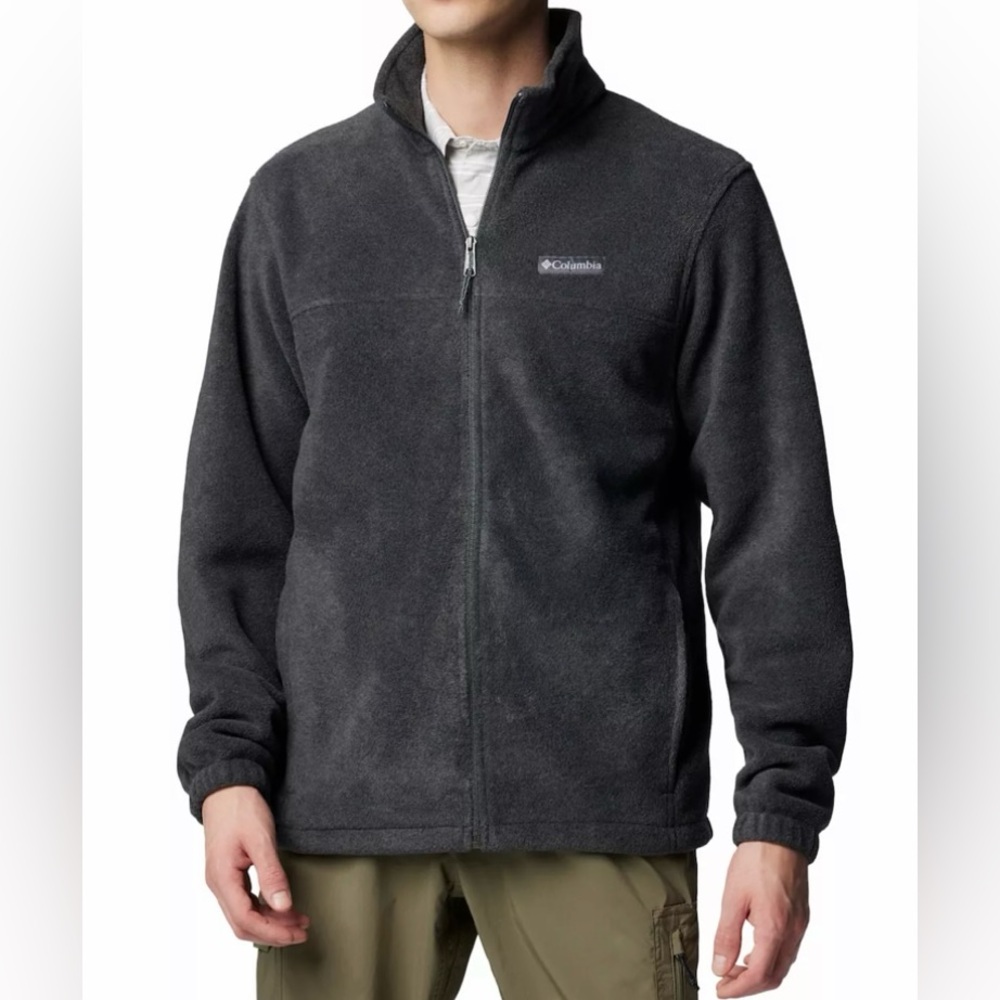 Columbia Gray Performance Jacket Full-Zip Fleece Size Large